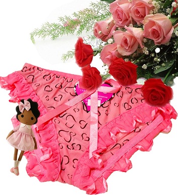 Pink Colored Front Bow Bridal Panty