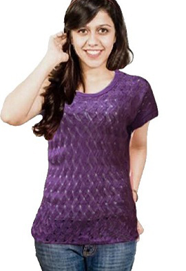 Purple Crochet Top