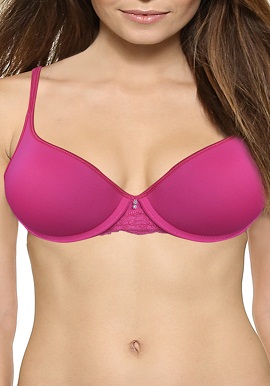 Hushh Sexy Geo Lace Pink T-Shirt Bra