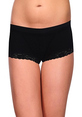 Primark Black Geo Trim Lace Boyshort