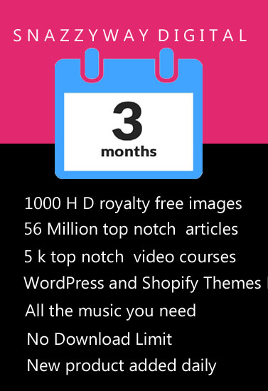 Snazzyway digital membership 3 months access