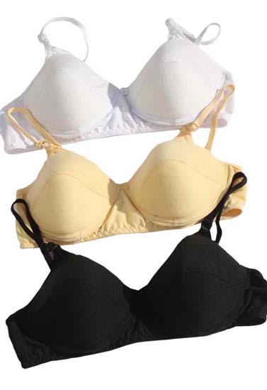 Women T-Shirt Lightly Padded Bra Pk of 3