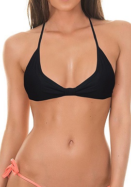 Black Padded Comfort Fit Plain Halter Neck Bra(Sold Out)