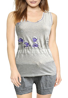 Women's Secret Grey Cartoon Short Set