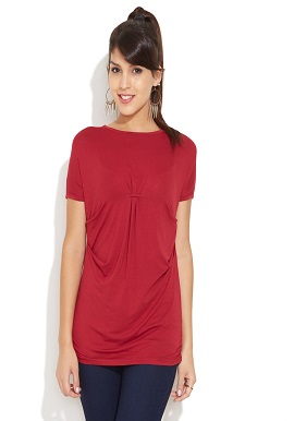 Remanika Dark Red Viscose Women's Top(sold out)