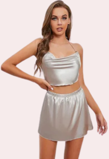 Silken Serenity Ethereal Silk Lingerie Set