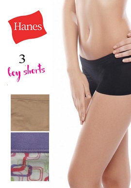 Hanes Combo Of 3 Cotton Boyshorts