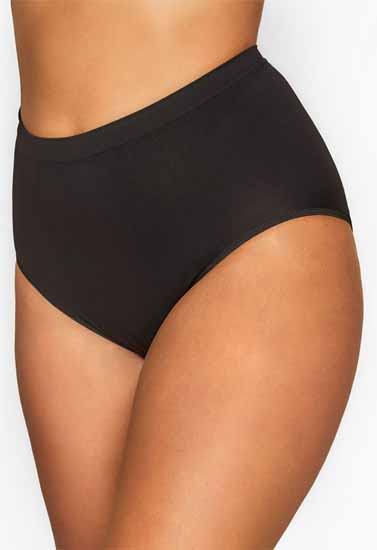 Simone's Plus Size Cotton Hipster Black Panty