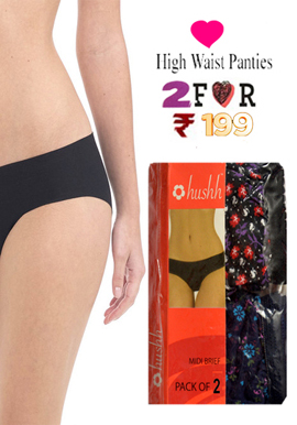 Hushh Women's wondrous High Waist Brief 2-pk