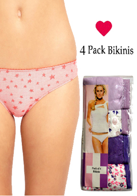 Hushh-Women's Comfort Sexy Bikinis 4 Pack