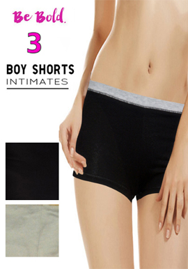 Pure Cotton Set Of 3 Boyshort