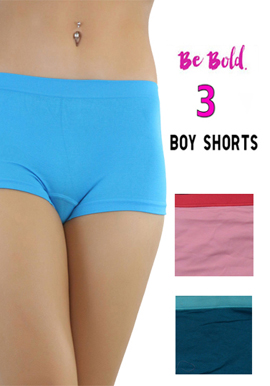 Women's sexy Cotton 3 Boyshort Panty