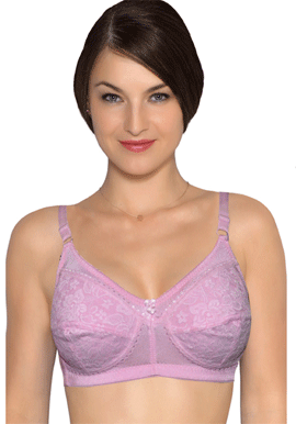 Hushh Lace Be Happy Baby Pink Everyday Bra