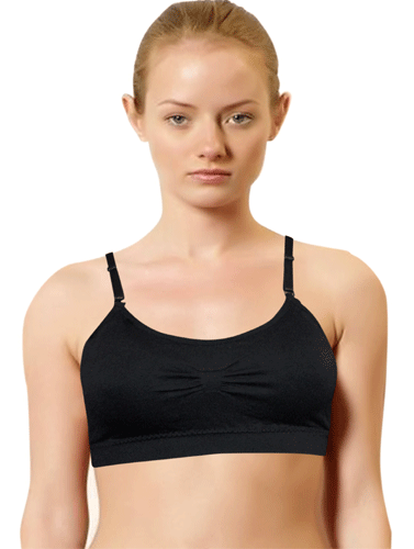 Bold Black Medium Impact Sports Bra