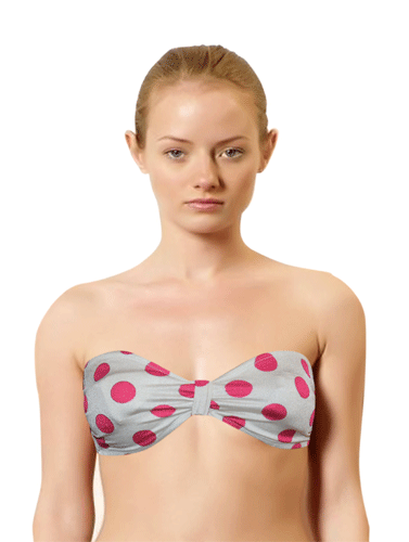 H&M Polka Dot Bandeau Bikini Top