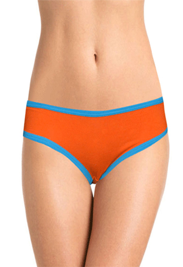 Sexy Blue Strip Back Print Bikini Brief Panty