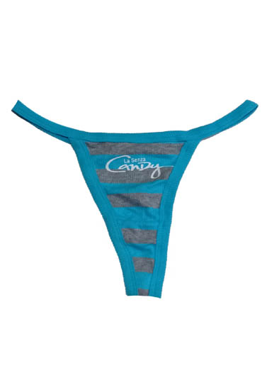 La Senza Cotton Comfort Blue Grey Thong
