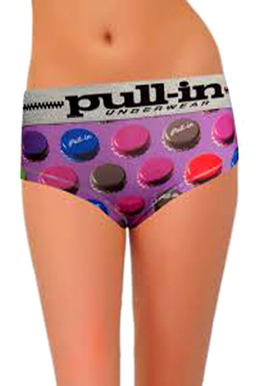 Pull In Vector Cap Print Bikini Bottom