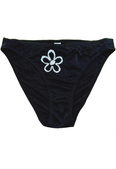 Comfy Black Control Waist Print Bikini Bottom(sold out)