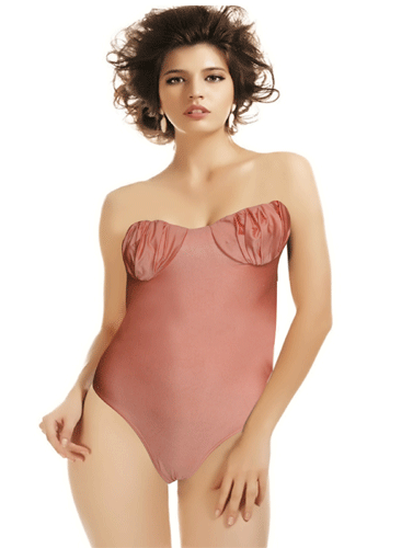 Lady's Shimmer Sleeveless One Piece Swimwear