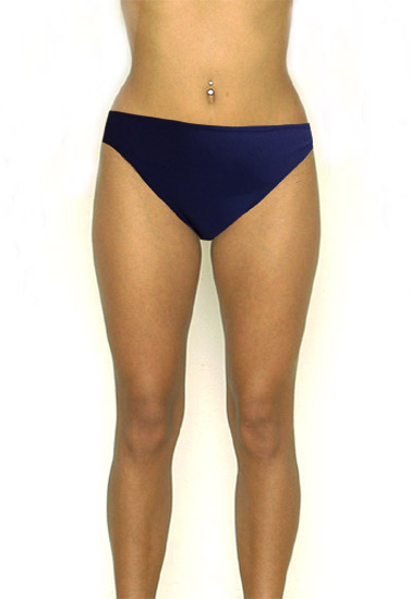 Now Plain Dark Blue Swim Bikini Bottom In XL