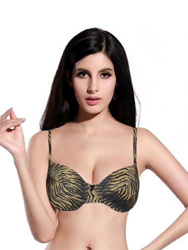 Beautiful Animal Print Push Up Bra