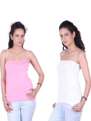 Pack Of 2 Ladies Cute Square Neckline Camisoles