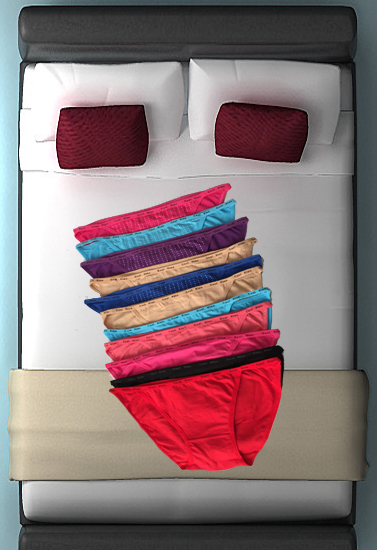 Colorful Mid Waist Cotton Panties Pack Of 11