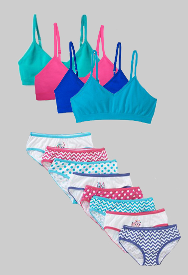 Wholesale Lot Mixed Color Girls Bra Panties