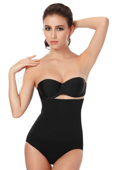 Black Tummy Tucker Shaper With Strapless Bra