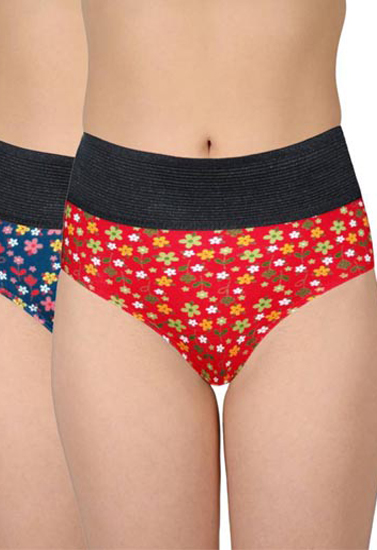 Plus Siz Broad Elastic Stretch Panties(Pk Of 2)