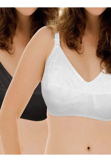 Sexy Black And White Pack Of 2 Plus Size Bra