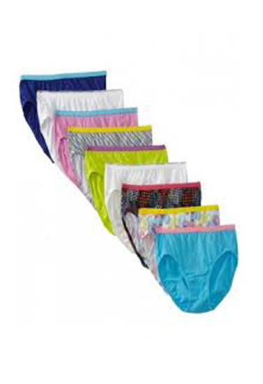 Wholesale Lot 9 Cotton Mid Waist Hipster Briefs