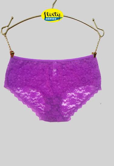 Beautiful Purple Floral Lace Panty + 1 Free Bra (Sold Out)