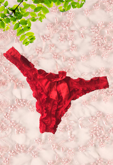 Bow Back Flirty Red Tanga Thong(Sold Out)