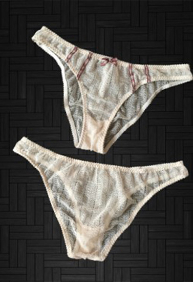 Cream Color Women's Net Panty + 1 Free Bra