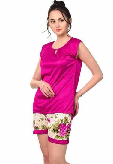 purple floral print lounge set