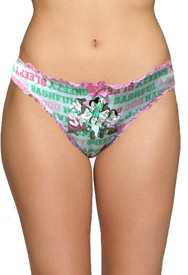 Disney Plus Size "Happy Sleepy" Print Trimmed Lace Panty + 1 Free Bra(sold out)