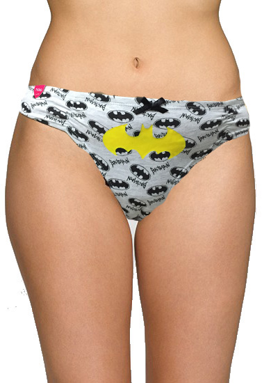 Plus Size BATMAN Print Cotton Thong Panty Pk Of 4