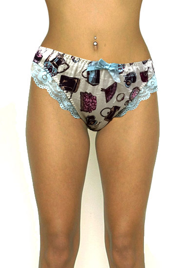 Buy Now-Yamamay Gear Printed Satin Lace Hipster Panty