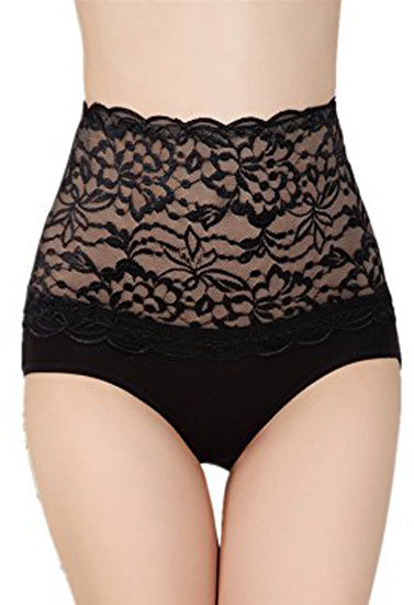 Bridal Lace High Waist Tummy Flabby Control Shapers Panty