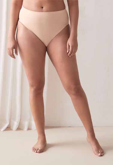 Bexleys Woman's High Waist Plus Size Peach Hipster Brief