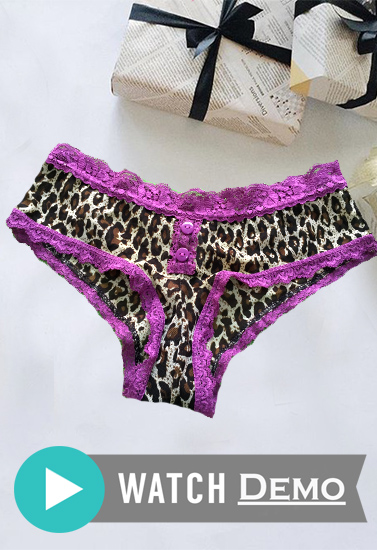 New Look Lace Cheeky Hipster Leopard Print In Xs