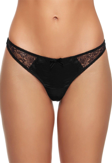 New Look Tropical Paradise Black Lace Thong + 1 Free Bra