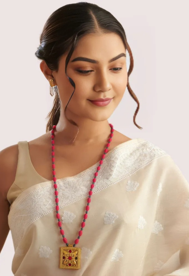 Heritage Ruby Emblem Necklace