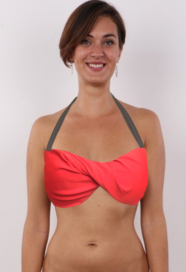 Rust Orange Detachable Straps Multiway Padded Bikini Bra