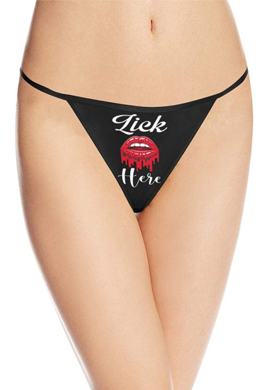 Lick here printed G String