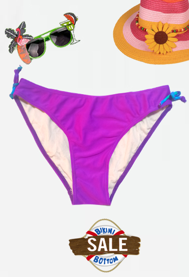 Ladies No Show Purple Bikini Bottom