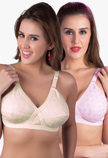 2 Women's Full Coverage Non Padded Plus Size Bra