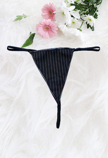 Basic Black Plus Size V-String Panty In 6XL(sold out)